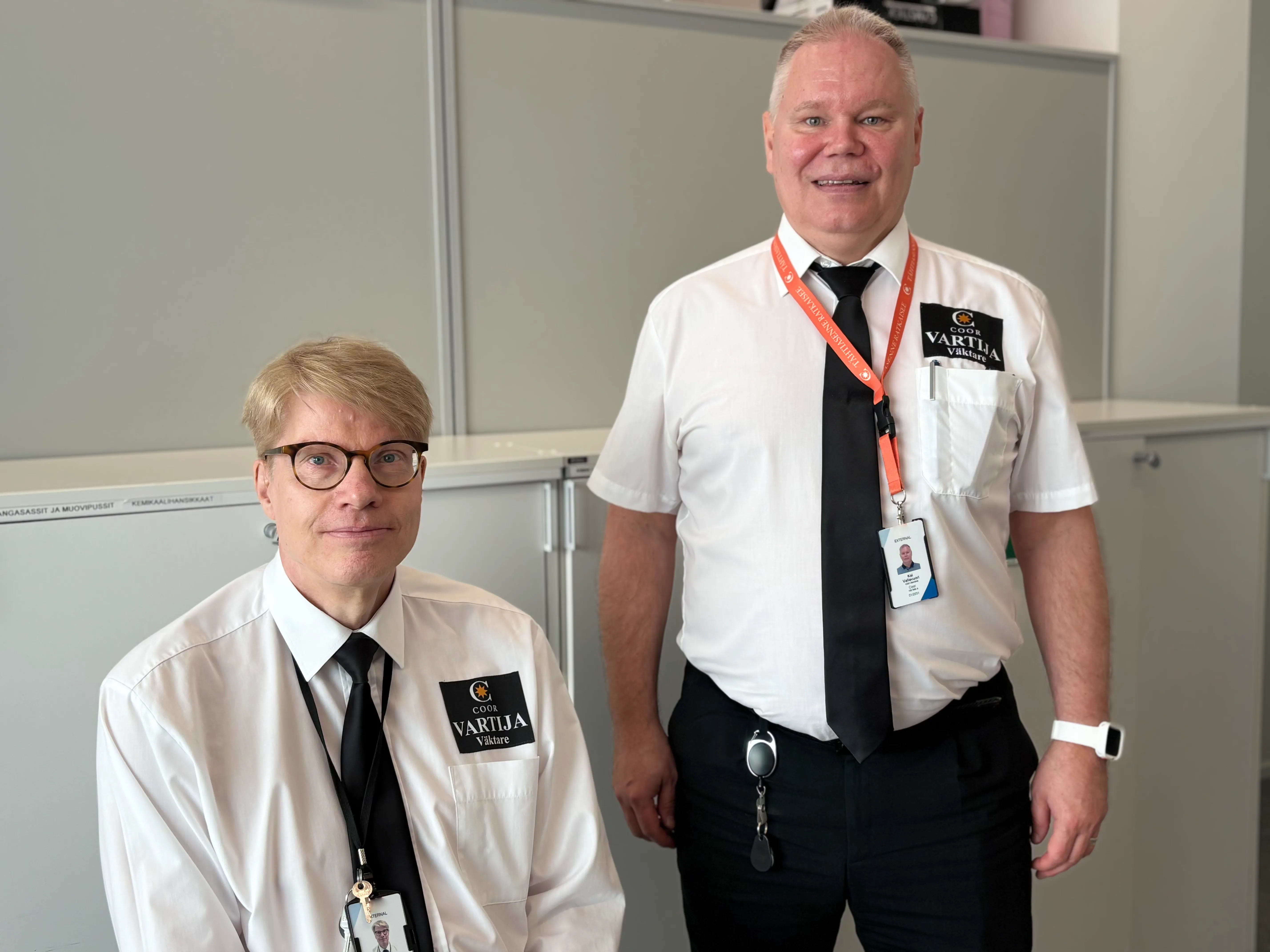 Coorin aulapalveluhenkilöt Juha Hintikka ja Kai Vallavuori