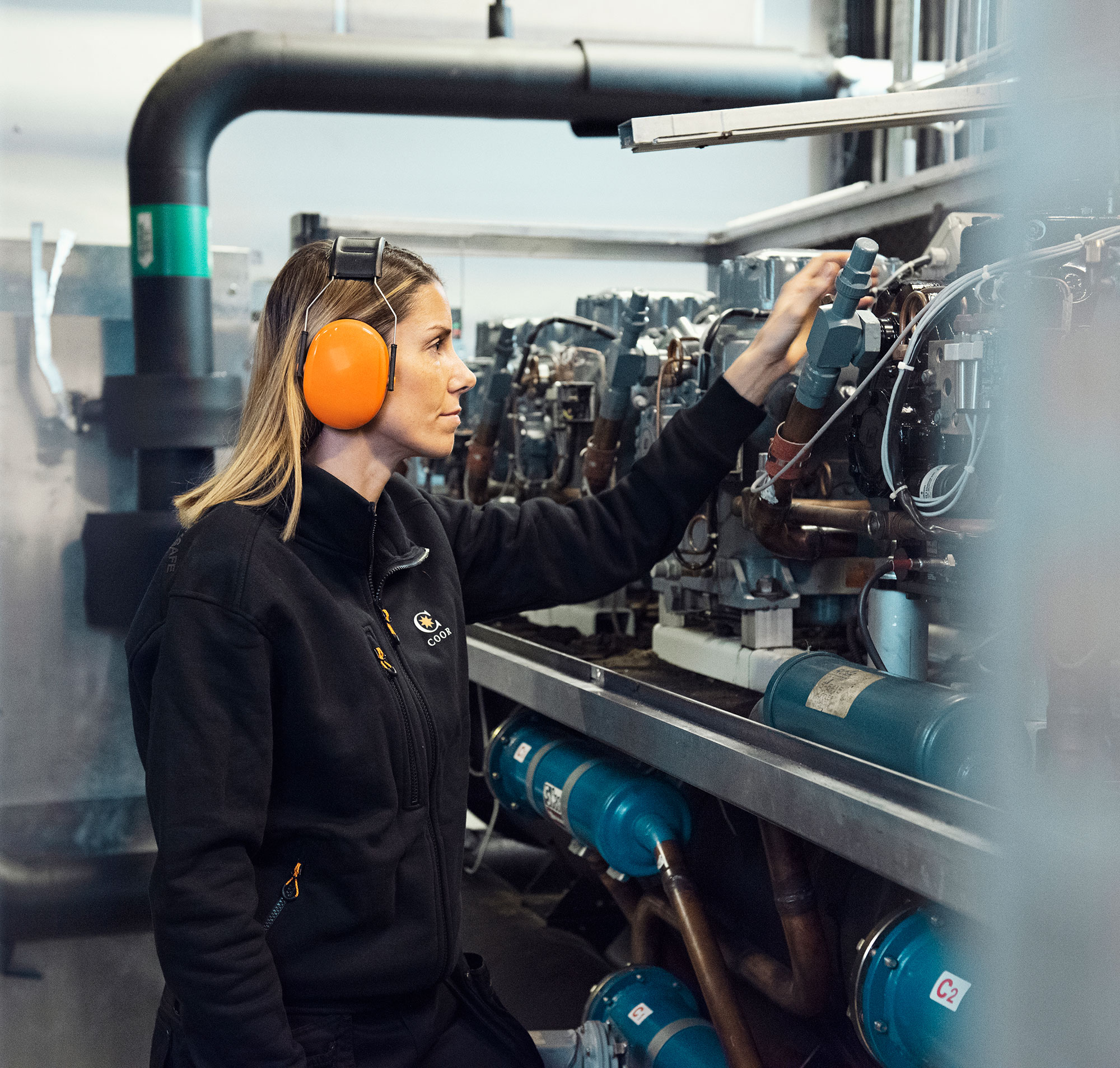 Coorin kiinteistöhuollon työntekijä